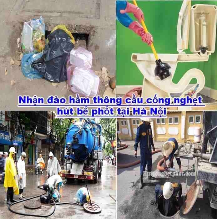 Thông hút bể phốt hà nội