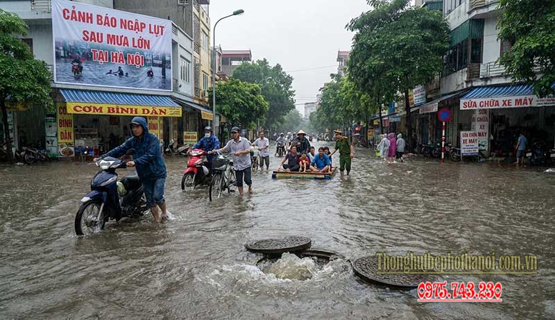 Giải pháp hạn chế ngập cống trên các tuyến đường Hà Nội