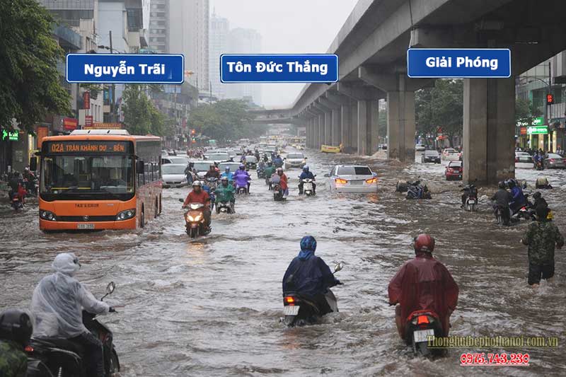 Danh sách các tuyến đường thường xuyên ngập cống ở Hà Nội