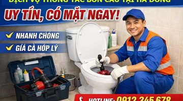 Dịch Vụ Thông Tắc Bồn Cầu Tại Hà Đông Uy Tín, Có Mặt Ngay