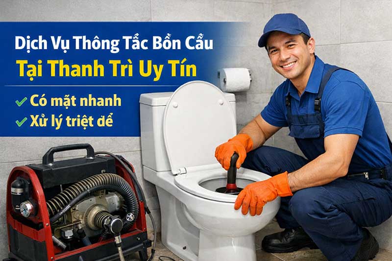 Dịch vụ thông tắc bồn cầu tại Thanh Trì uy tín – Có mặt nhanh, xử lý triệt để