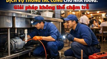 Dịch vụ thông tắc cống cho nhà hàng: Giải pháp không thể chậm trễ