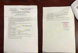 giấy chứng nhận đăng ký kinh doanh