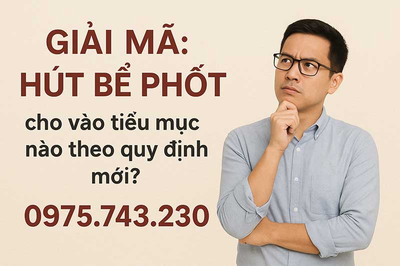 Giải mã: Hút bể phốt cho vào tiểu mục nào theo quy định mới?
