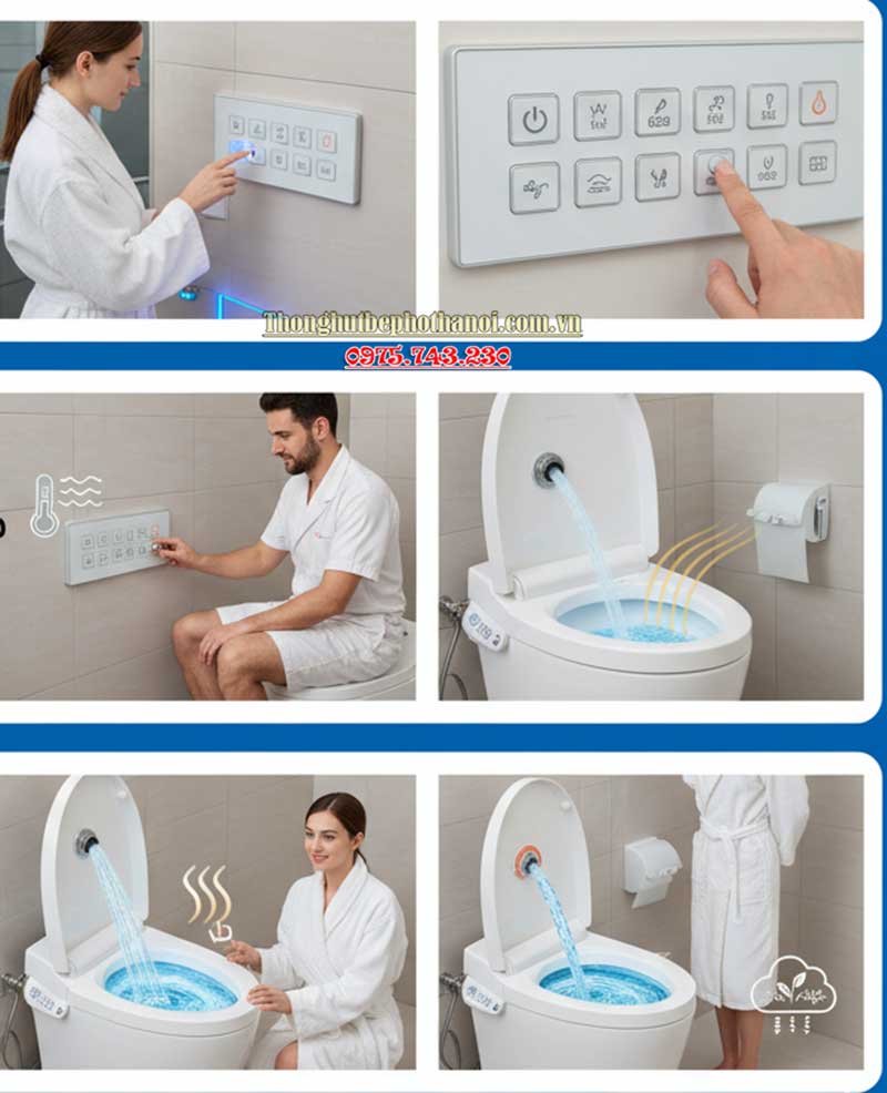 Hướng dẫn sử dụng bồn cầu thông minh hiệu quả, chi tiết