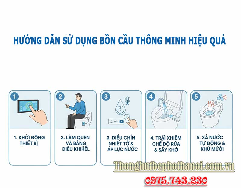 Bảo dưỡng và vệ sinh bồn cầu thông minh đúng cách