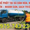 Hút bể phốt tại Xã Dân Hòa, Hà Nội uy tín – Nhanh gọn, sạch triệt để