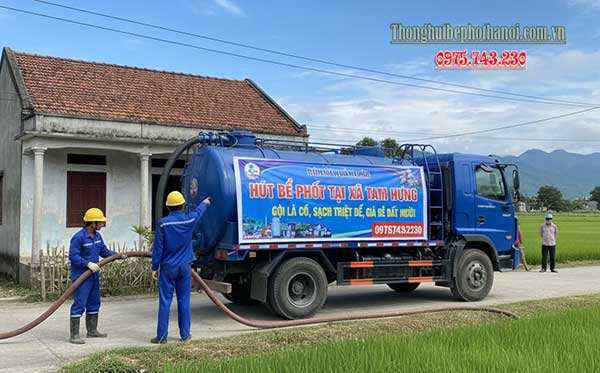 Hút bể phốt tại Xã Tam Hưng - Gọi là có, sạch triệt để, giá rẻ bất ngờ!