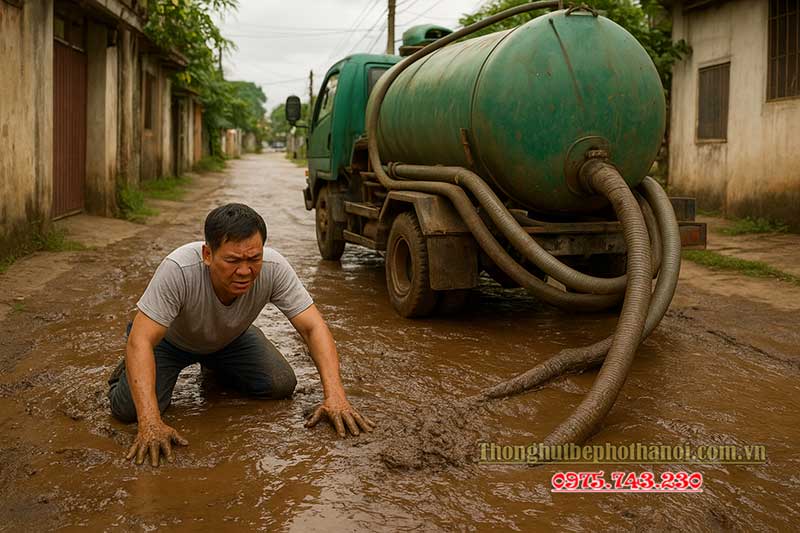 Hậu quả của việc hút bể phốt sai kỹ thuật