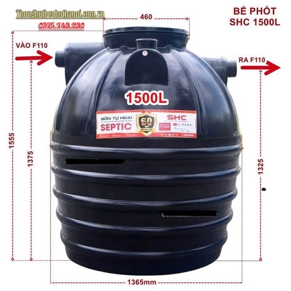 2. Bể phốt nhựa HDPE – Chống thấm tuyệt đối, tuổi thọ ấn tượng