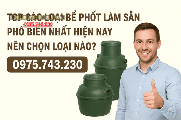 Top Các Loại Bể Phốt Làm Sẵn Phổ Biến Nhất Hiện Nay – Nên Chọn Loại Nào?